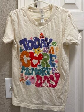 Inside Out Cream Kids Graphic Tee with Multicolor 'Core Memory' Artwork